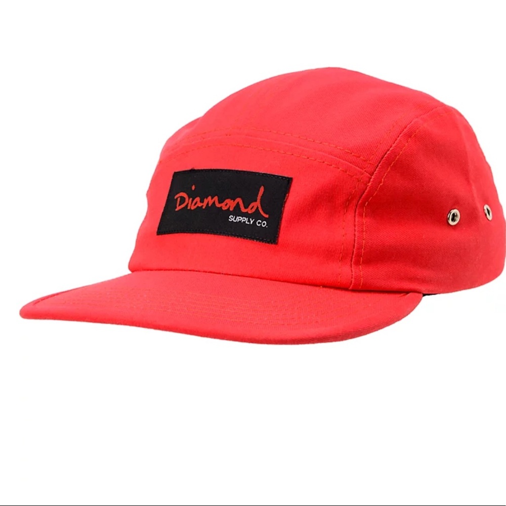 Diamond Supply Co OG Script Red 5 Panel Hat